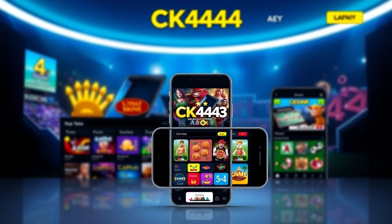 Screenshot showcasing CK4444 com app on a smartphone with live gaming and sports betting in a user-friendly interface for online players in Bangladesh.
