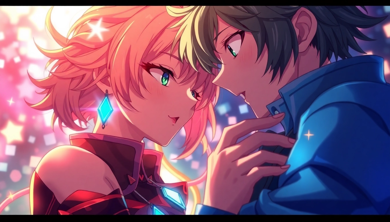 AI generated hentai featuring detailed anime characters in vivid fantasy settings engaging in intimate poses, emphasizing realism and creativity for accessibility.