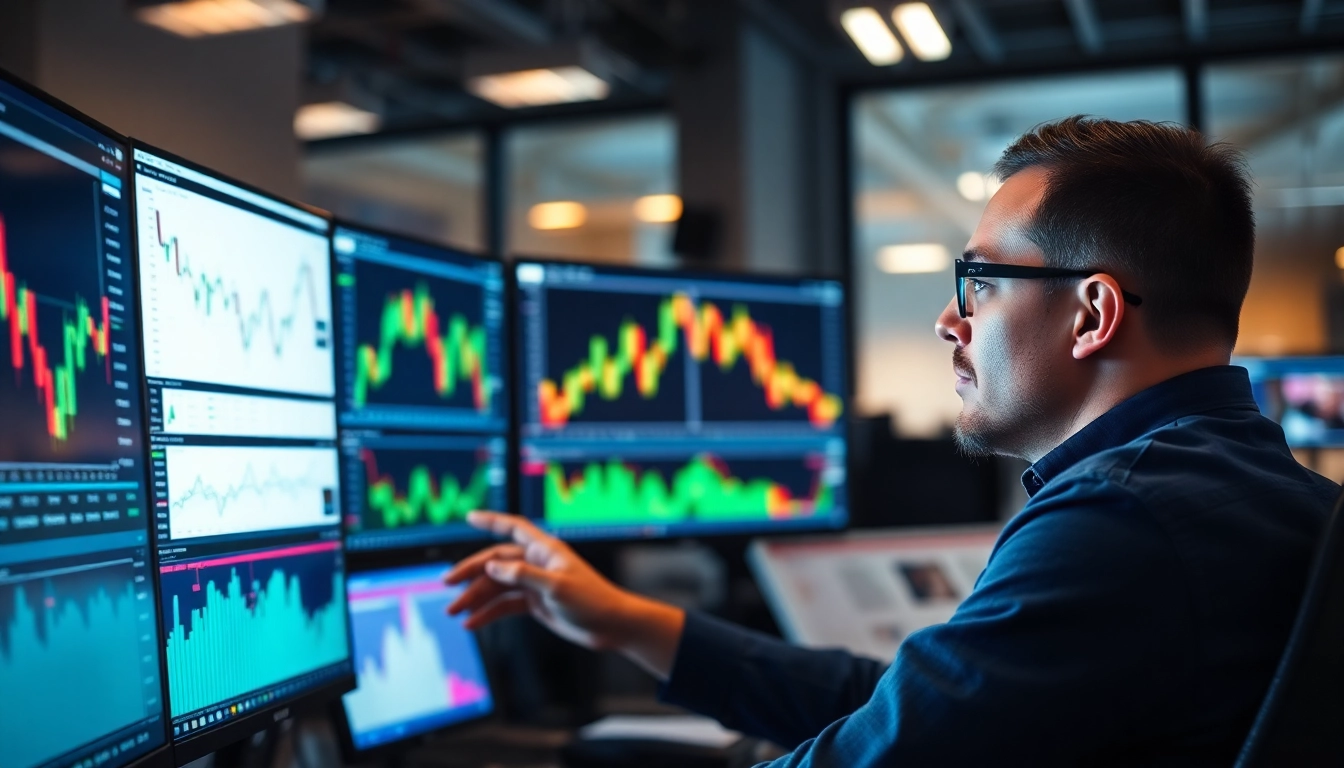 Young beginner confidently starting online trading for beginners using a laptop in a bright